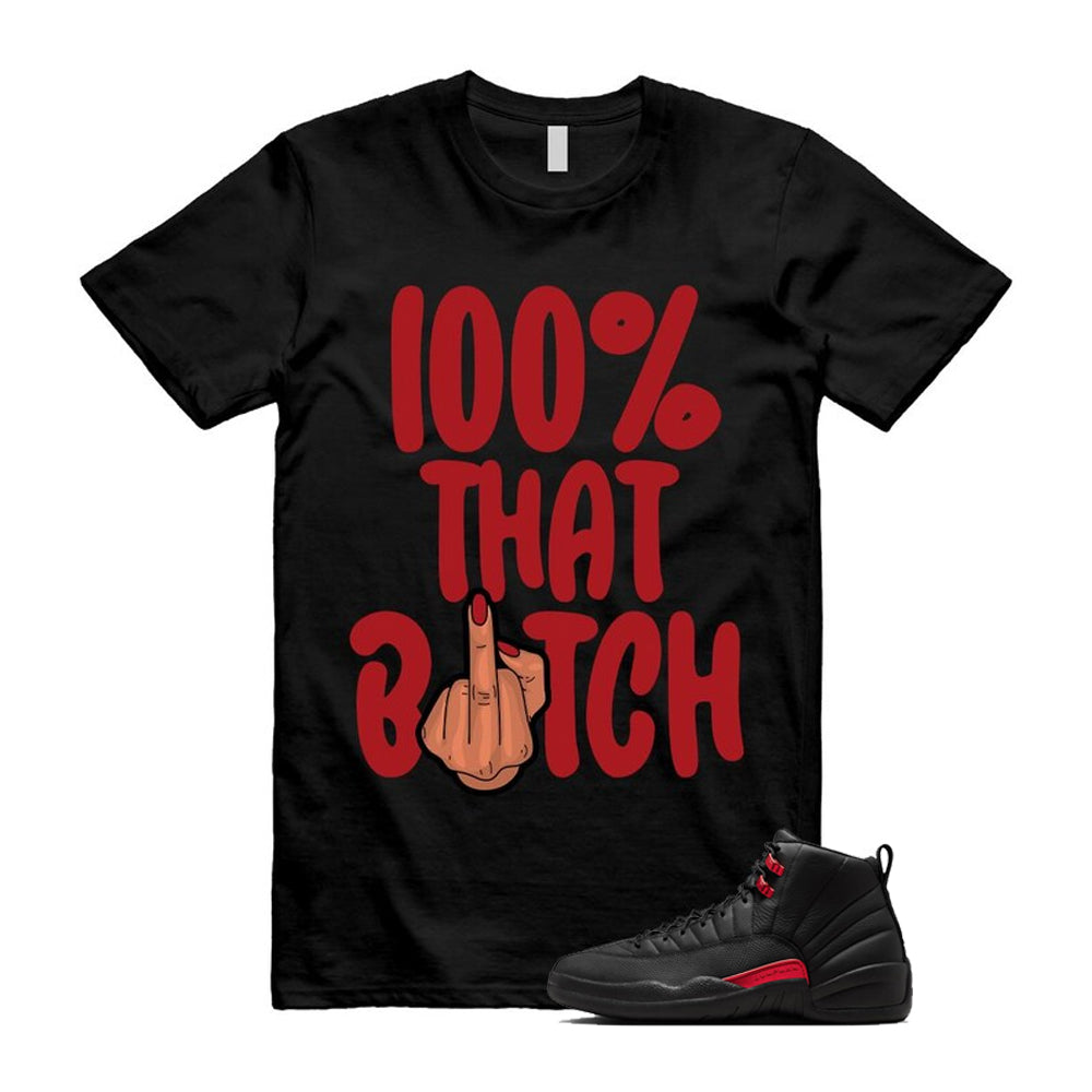 12 Bloodline in Black Varsity Red Shirt To Match 100 T-Shirt, Match Sneaker Tee 2026