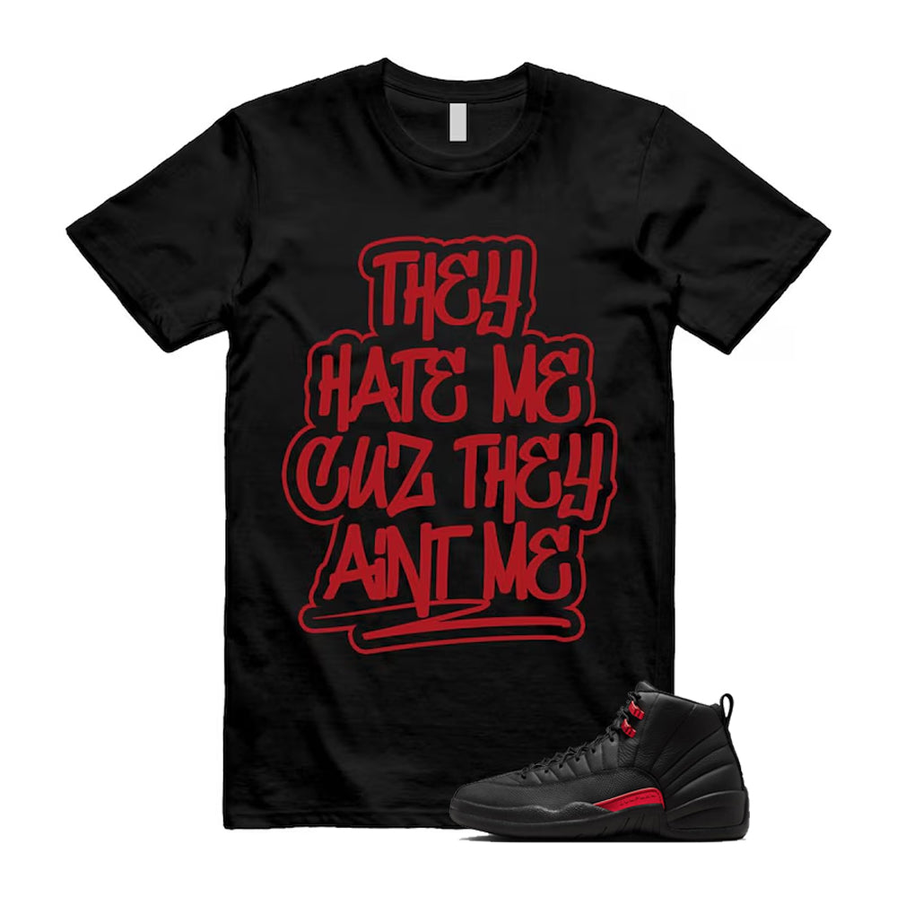 12 Bloodline in Black Varsity Red Shirt To Match They Hate Me T-Shirt, Match Sneaker Tee 2026