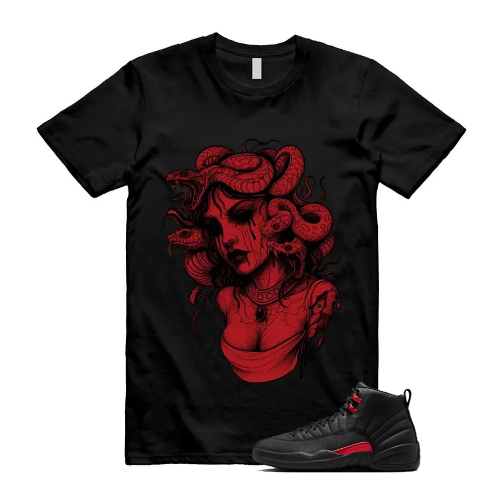 12 Bloodline in Black Varsity Red Shirt To Match Snakes T-Shirt, Match Sneaker Tee 2026