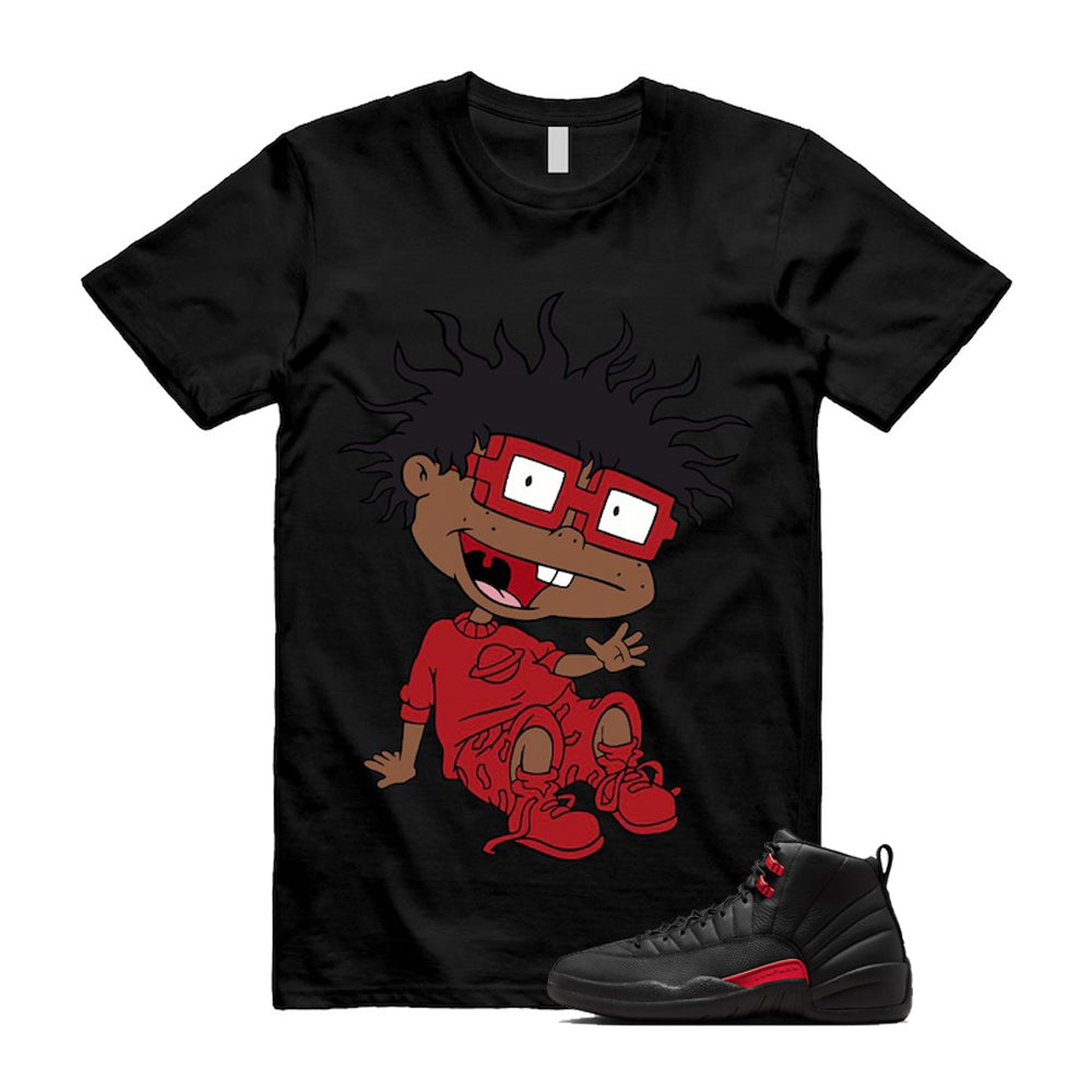 12 Bloodline in Black Varsity Red Shirt To Match Finster T-Shirt, Match Sneaker Tee 2026