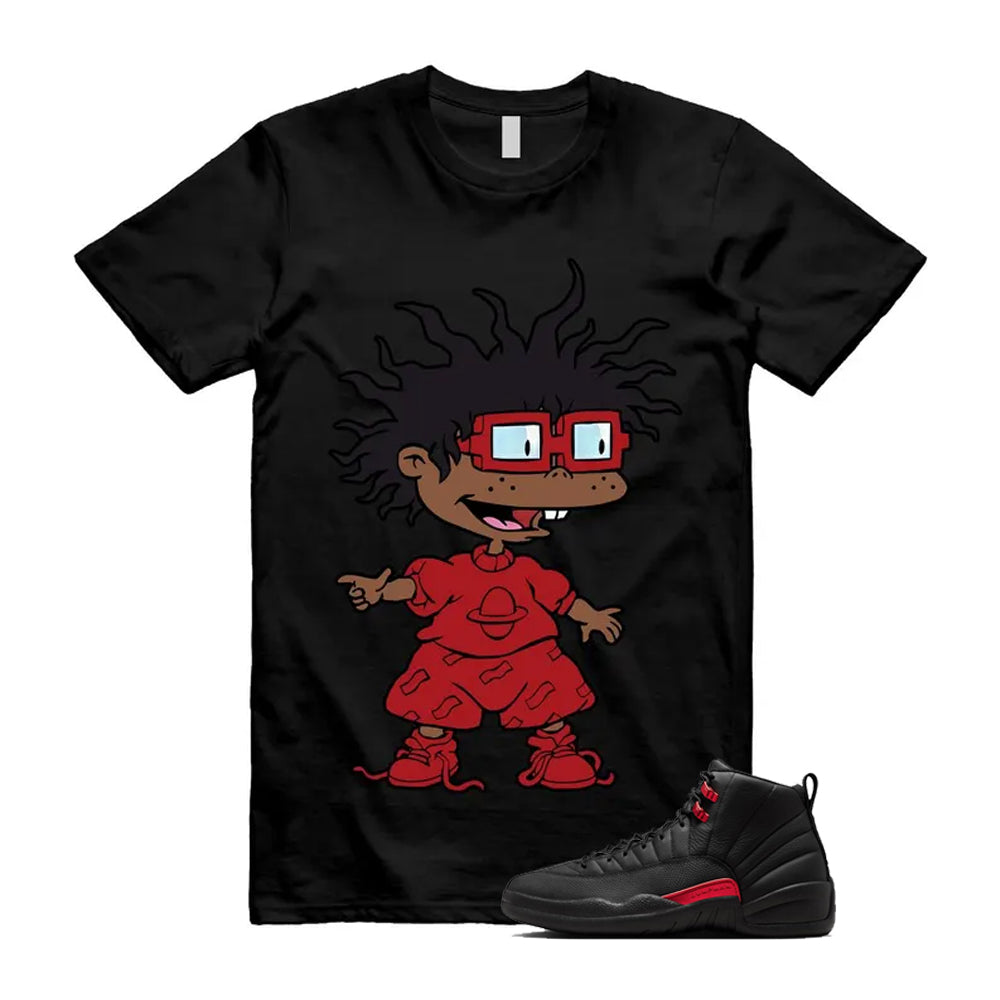 12 Bloodline in Black Varsity Red Shirt To Match Chuckie T-Shirt, Match Sneaker Tee 2026
