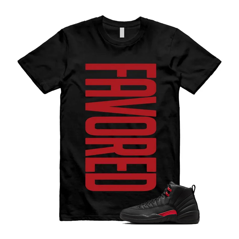 12 Bloodline in Black Varsity Red Shirt To Match Favored T-Shirt, Match Sneaker Tee 2026
