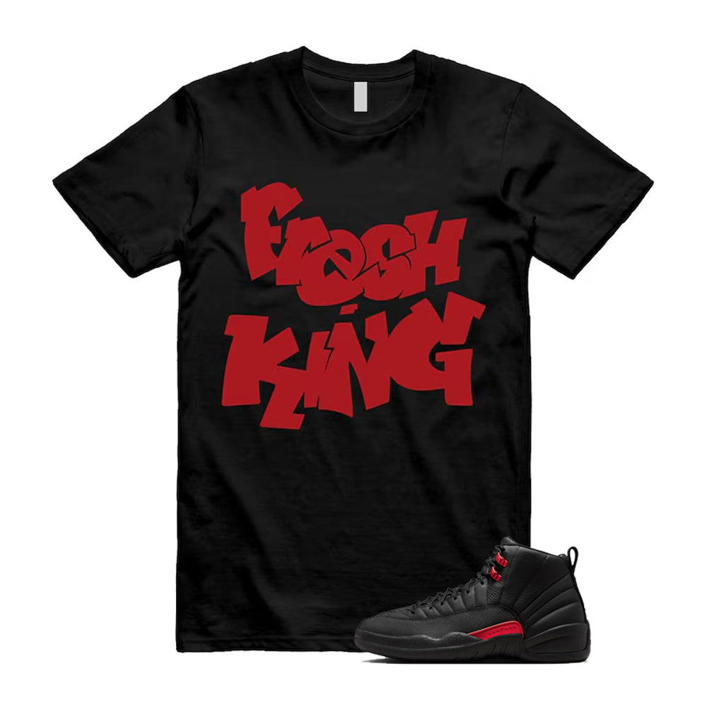 12 Bloodline in Black Varsity Red Shirt To Match Fresh King T-Shirt, Match Sneaker Tee 2026