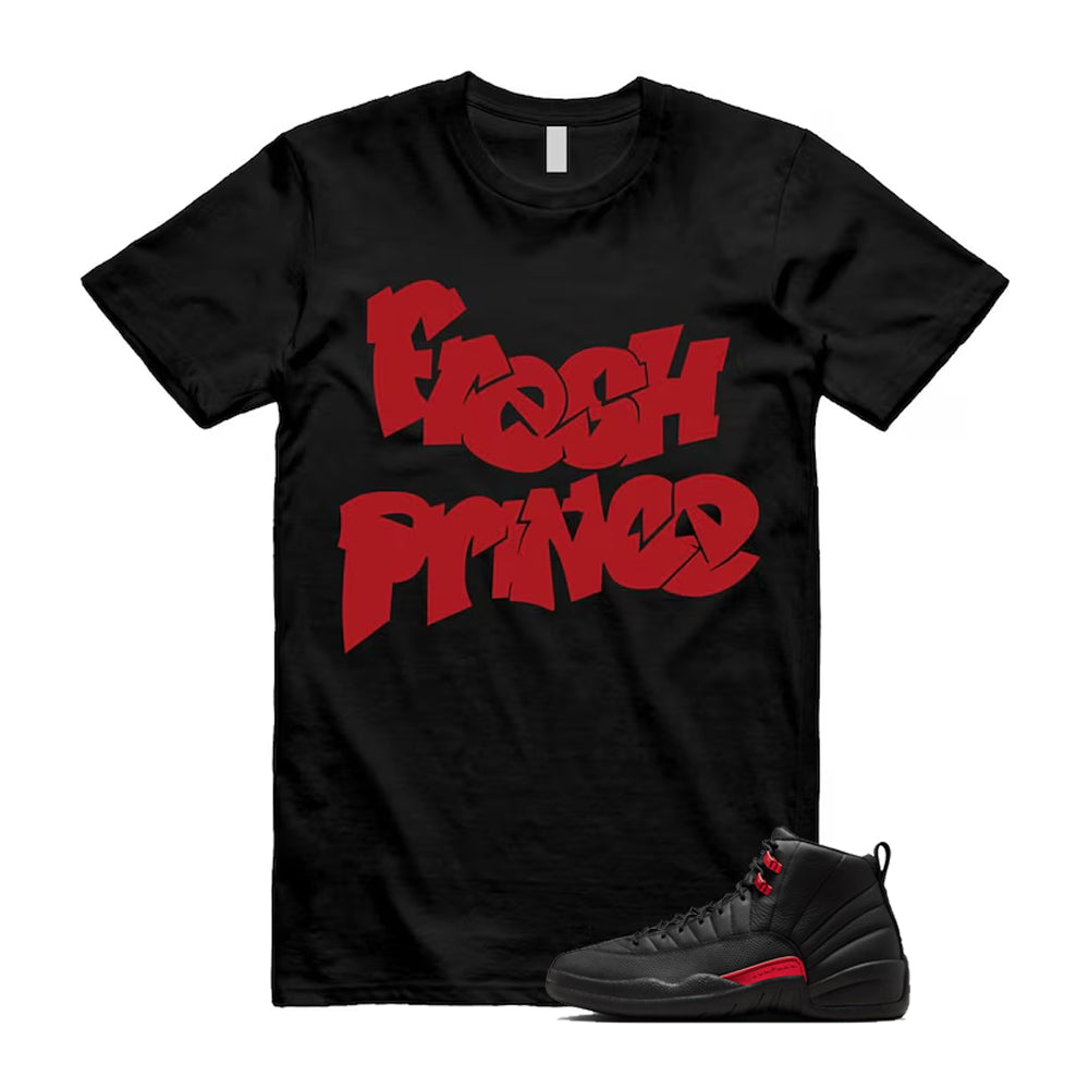 12 Bloodline in Black Varsity Red Shirt To Match Fresh Prince T-Shirt, Match Sneaker Tee 2026