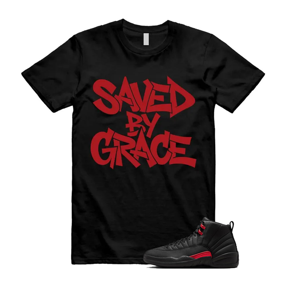 12 Bloodline in Black Varsity Red Shirt To Match Saved By Grace T-Shirt, Match Sneaker Tee 2026