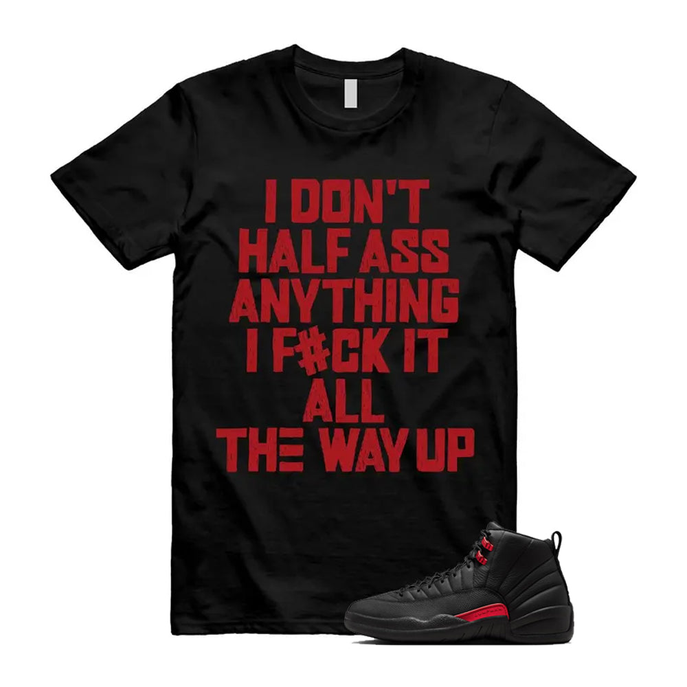 12 Bloodline in Black Varsity Red Shirt To Match Half T-Shirt, Match Sneaker Tee 2026
