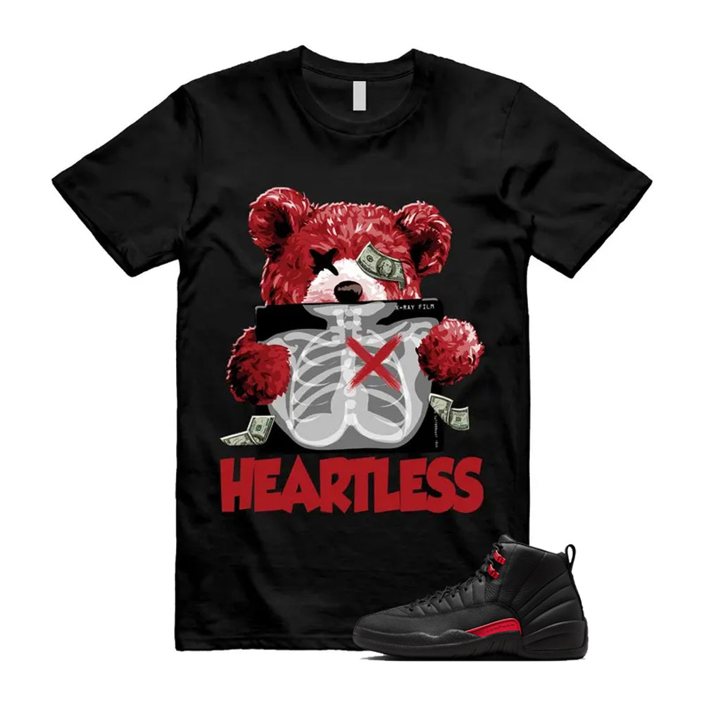 12 Bloodline in Black Varsity Red Shirt To Match Heartless T-Shirt, Match Sneaker Tee 2026