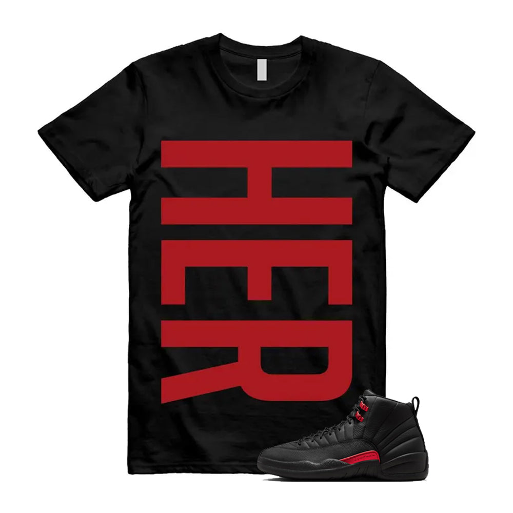 12 Bloodline in Black Varsity Red Shirt To Match Her T-Shirt, Match Sneaker Tee 2026