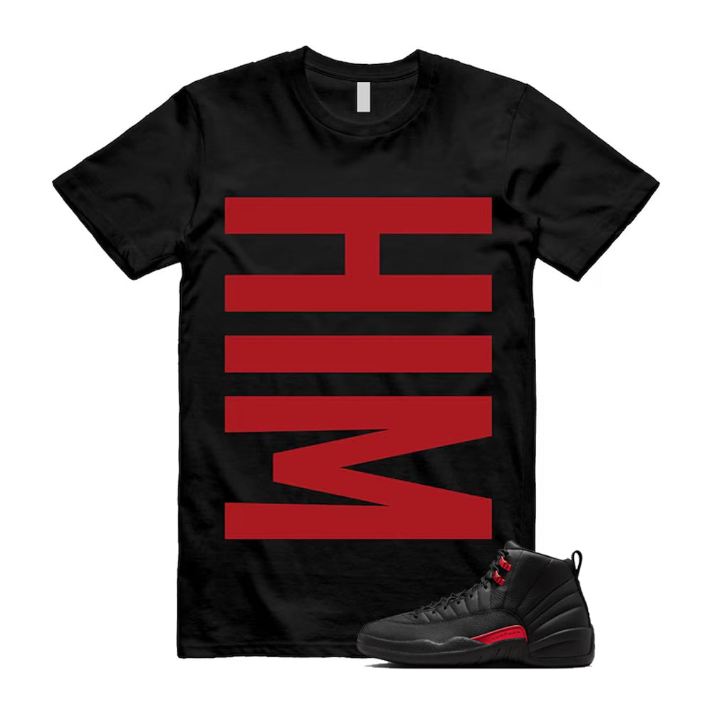 12 Bloodline in Black Varsity Red Shirt To Match Him T-Shirt, Match Sneaker Tee 2026