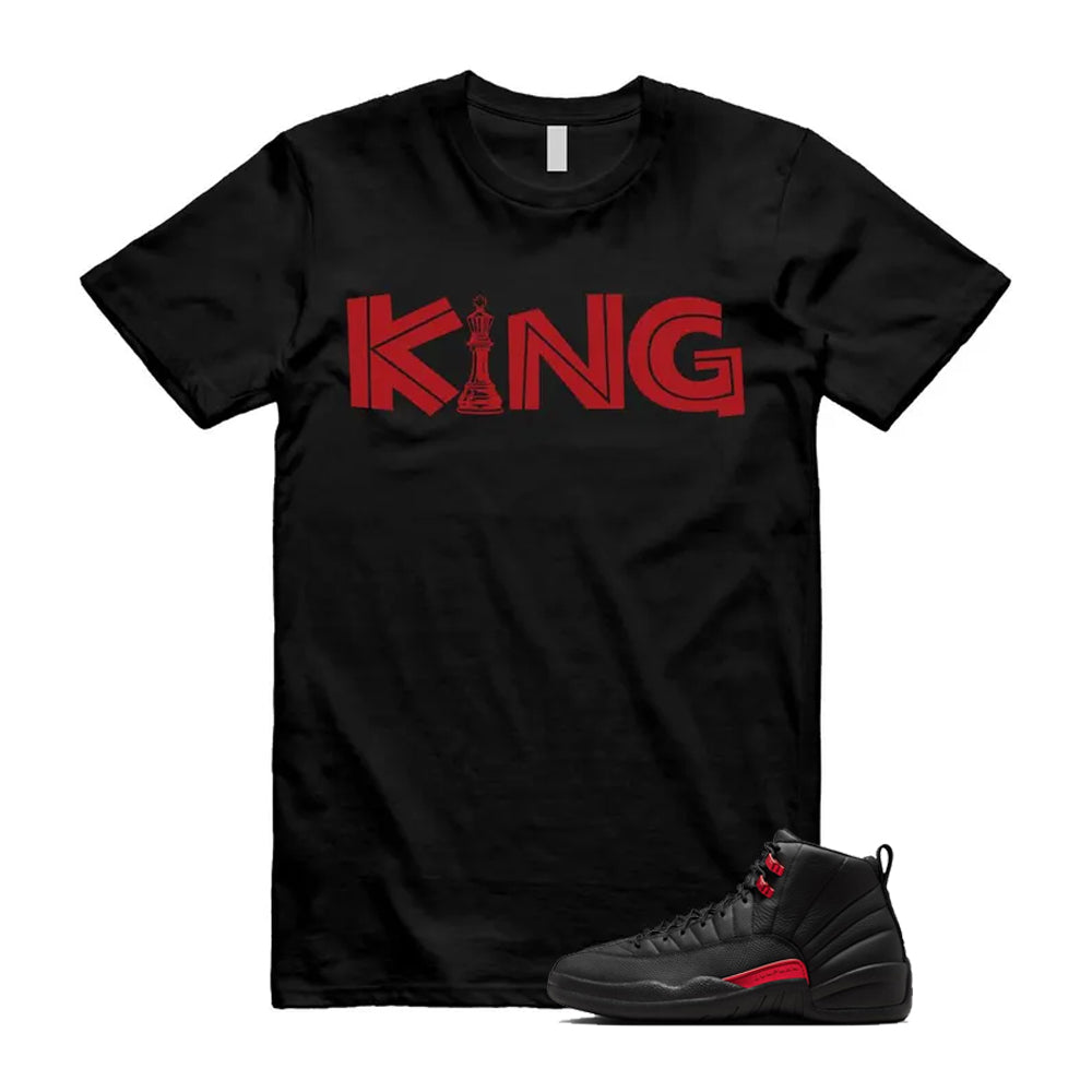 12 Bloodline in Black Varsity Red Shirt To Match King T-Shirt, Match Sneaker Tee 2026