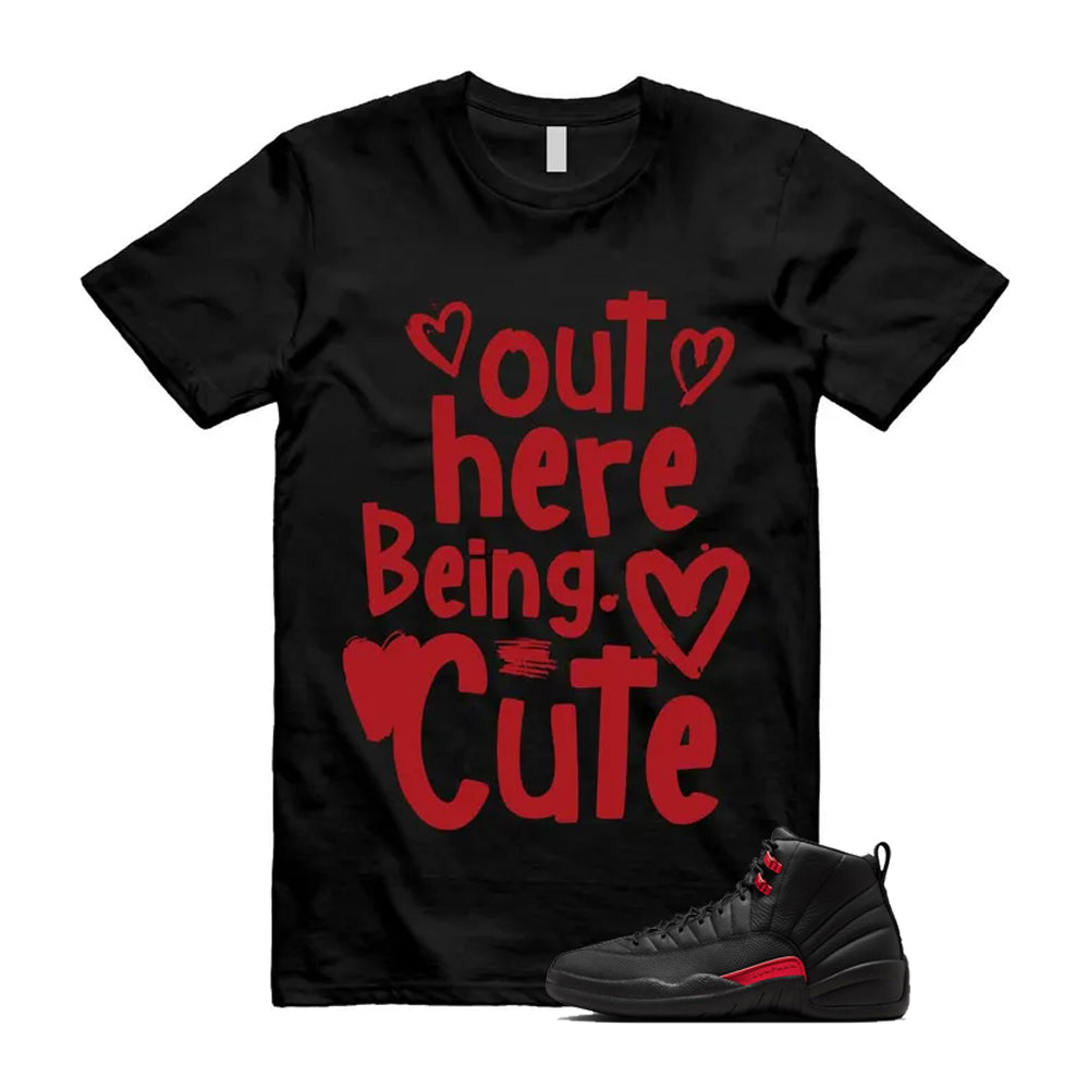 12 Bloodline in Black Varsity Red Shirt To Match Out Here Being Cute T-Shirt, Match Sneaker Tee 2026