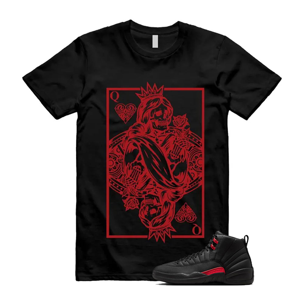 12 Bloodline in Black Varsity Red Shirt To Match Queen Card T-Shirt, Match Sneaker Tee 2026
