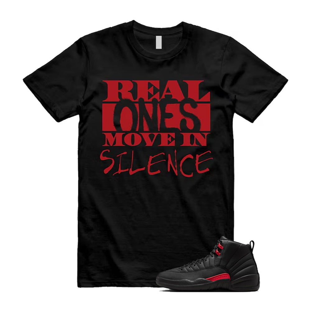12 Bloodline in Black Varsity Red Shirt To Match Real T-Shirt, Match Sneaker Tee 2026