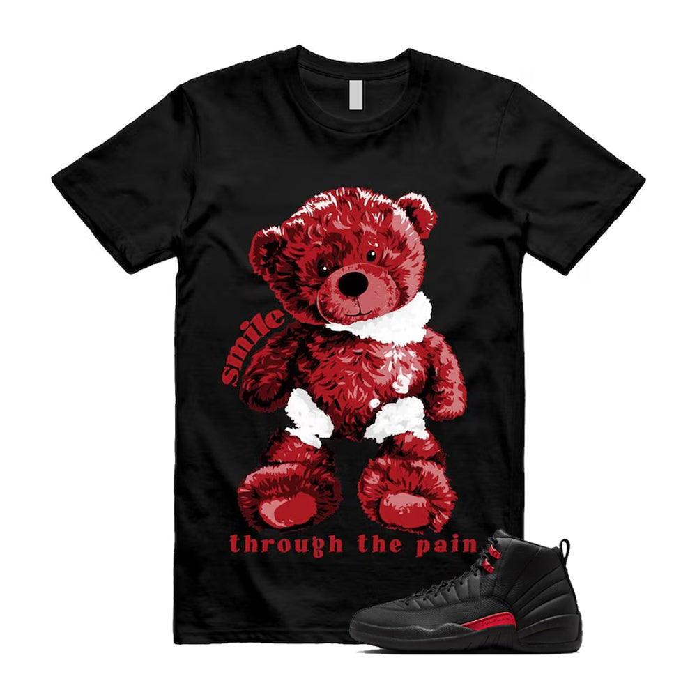 12 Bloodline in Black Varsity Red Shirt To Match Smile Through The Pain T-Shirt, Match Sneaker Tee 2026