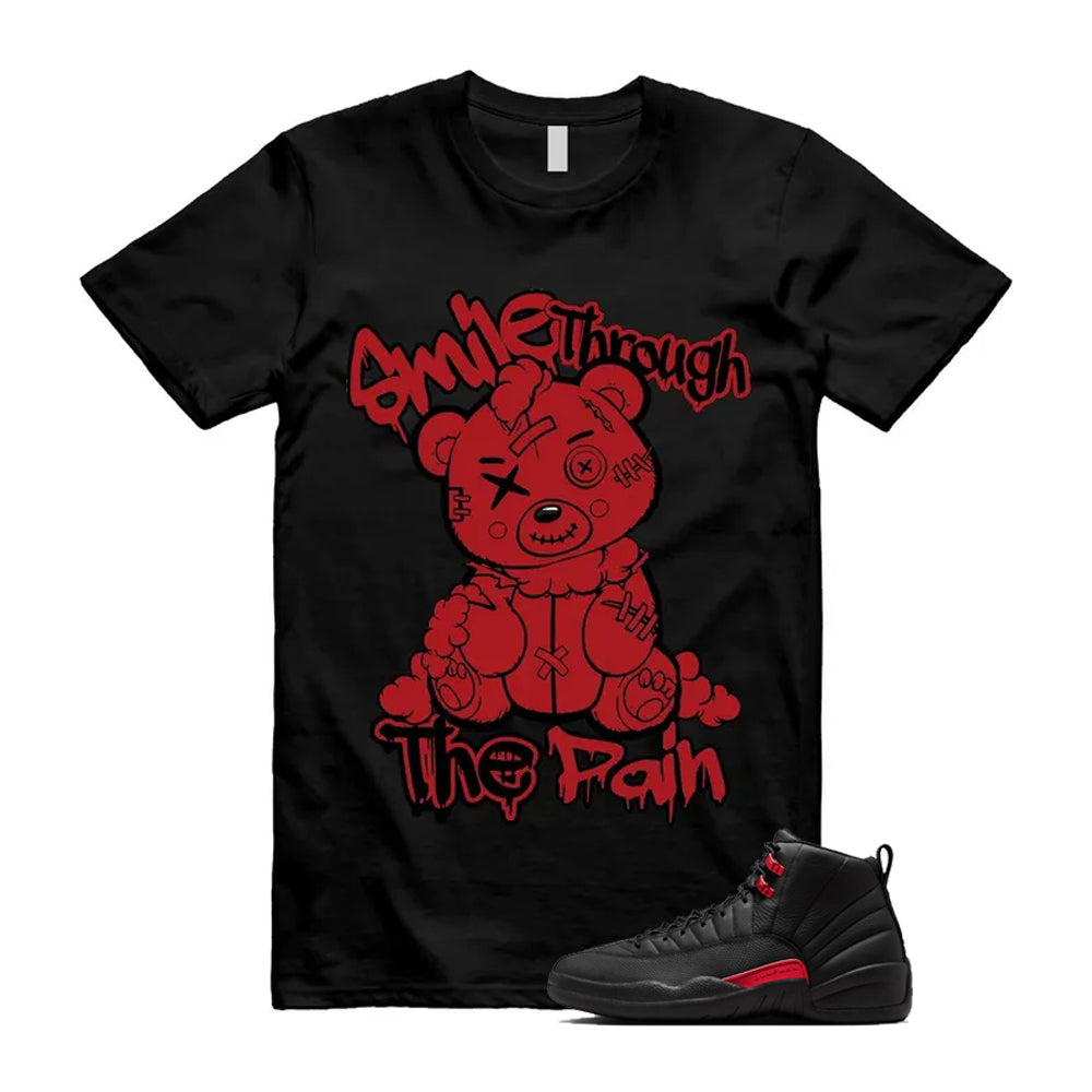 12 Bloodline in Black Varsity Red Shirt To Match Smile Through The Pain T-Shirt, Match Sneaker Tee 2026