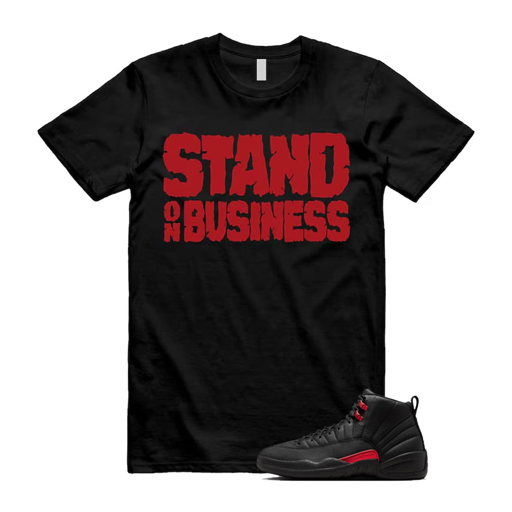 12 Bloodline in Black Varsity Red Shirt To Match Stand On Business T-Shirt, Match Sneaker Tee 2026