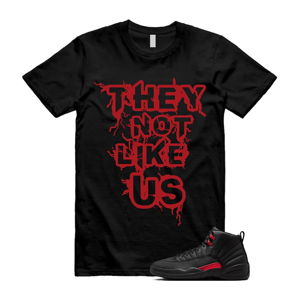 12 Bloodline in Black Varsity Red Shirt To Match They Not Like Us T-Shirt, Match Sneaker Tee 2026