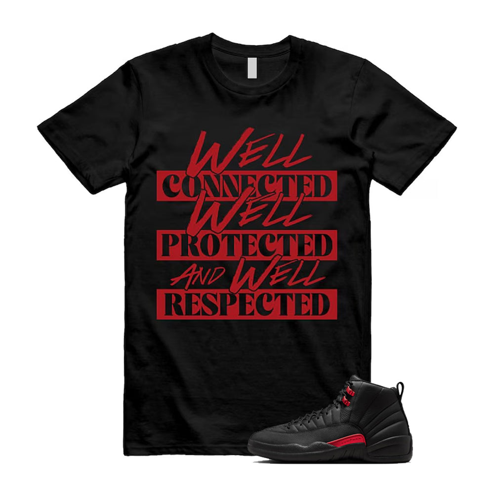 12 Bloodline in Black Varsity Red Shirt To Match Well T-Shirt, Match Sneaker Tee 2026