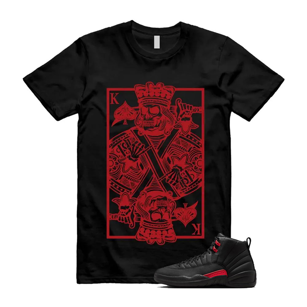 12 Bloodline in Black Varsity Red Shirt To Match King Card T-Shirt, Match Sneaker Tee 2026