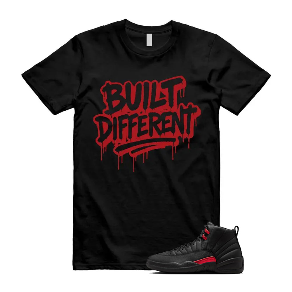 12 Bloodline in Black Varsity Red Shirt To Match Built Different T-Shirt, Match Sneaker Tee 2026