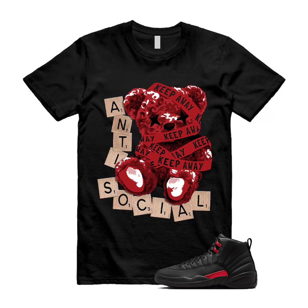 12 Bloodline in Black Varsity Red Shirt To Match Anti Social T-Shirt, Match Sneaker Tee 2026