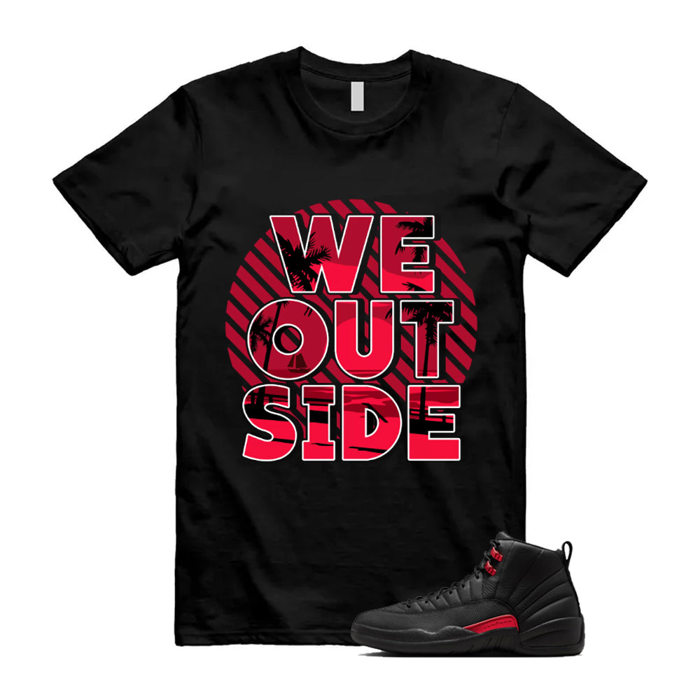 12 Bloodline in Black Varsity Red Shirt To Match We Out Side T-Shirt, Match Sneaker Tee 2026