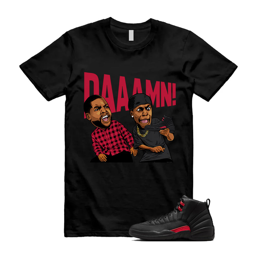 12 Bloodline in Black Varsity Red Shirt To Match Daaamn T-Shirt, Match Sneaker Tee 2026