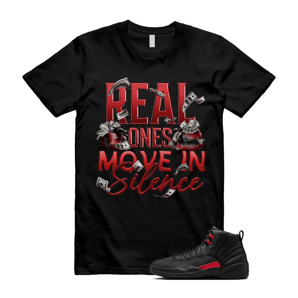 12 Bloodline in Black Varsity Red Shirt To Match Real T-Shirt, Match Sneaker Tee 2026
