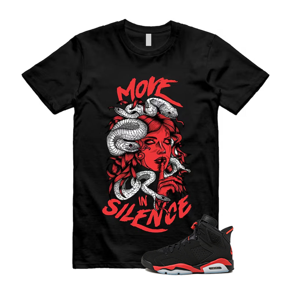 6 Infrared Salesman Black Red  Shirt To Match Move In Silence T-Shirt, Match Sneaker Tee 2026