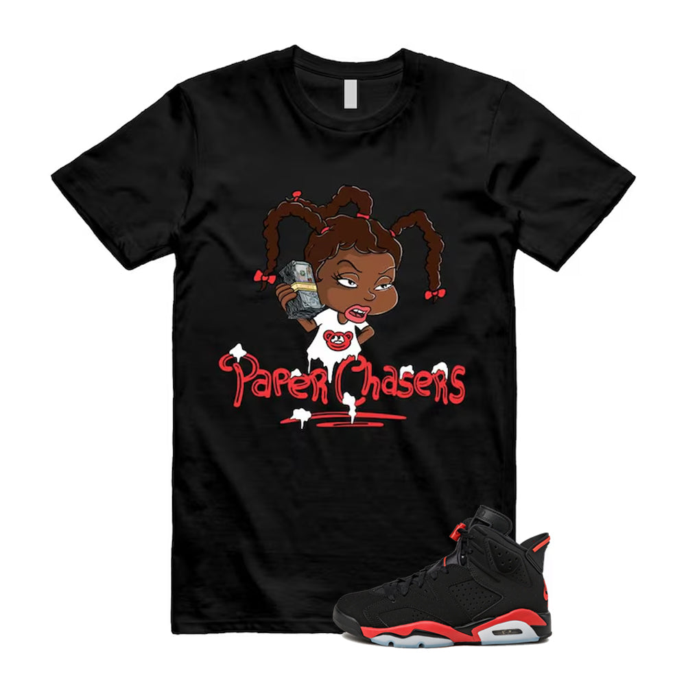 6 Infrared Salesman Black Red  Shirt To Match Paper Chasers T-Shirt, Match Sneaker Tee 2026