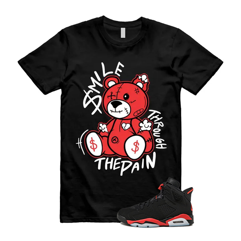 6 Infrared Salesman Black Red  Shirt To Match Smile Through The Pain T-Shirt, Match Sneaker Tee 2026