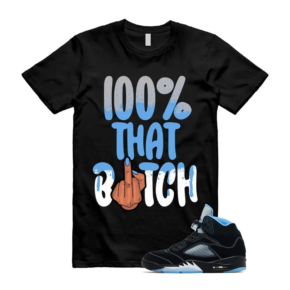 5 Black University Blue White 2026 Shirt To Match 100 T-Shirt, Match Sneaker Tee