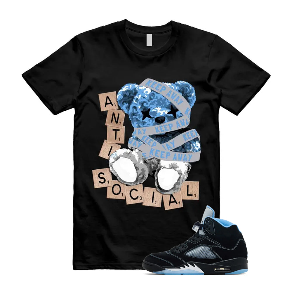 5 Black University Blue White 2026 Shirt To Match Anti Social T-Shirt, Match Sneaker Tee