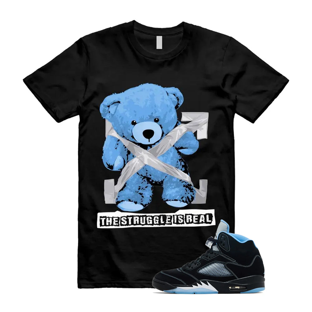 5 Black University Blue White 2026 Shirt To Match Struggle T-Shirt, Match Sneaker Tee