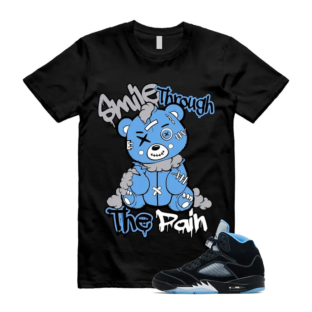 5 Black University Blue White 2026 Shirt To Match Smile Through The Pain T-Shirt, Match Sneaker Tee