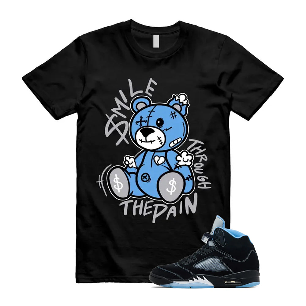 5 Black University Blue White 2026 Shirt To Match Smile Through The Pain T-Shirt, Match Sneaker Tee