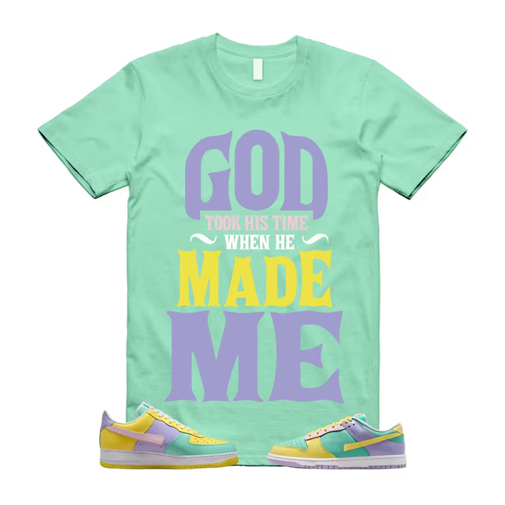 Dunk Easter Air Force 1 Emerald Rise Yellow Pulse Hydrangeas White Pink Foam 2026 Shirt To Match God Took His Time T-Shirt, Match Sneaker Tee