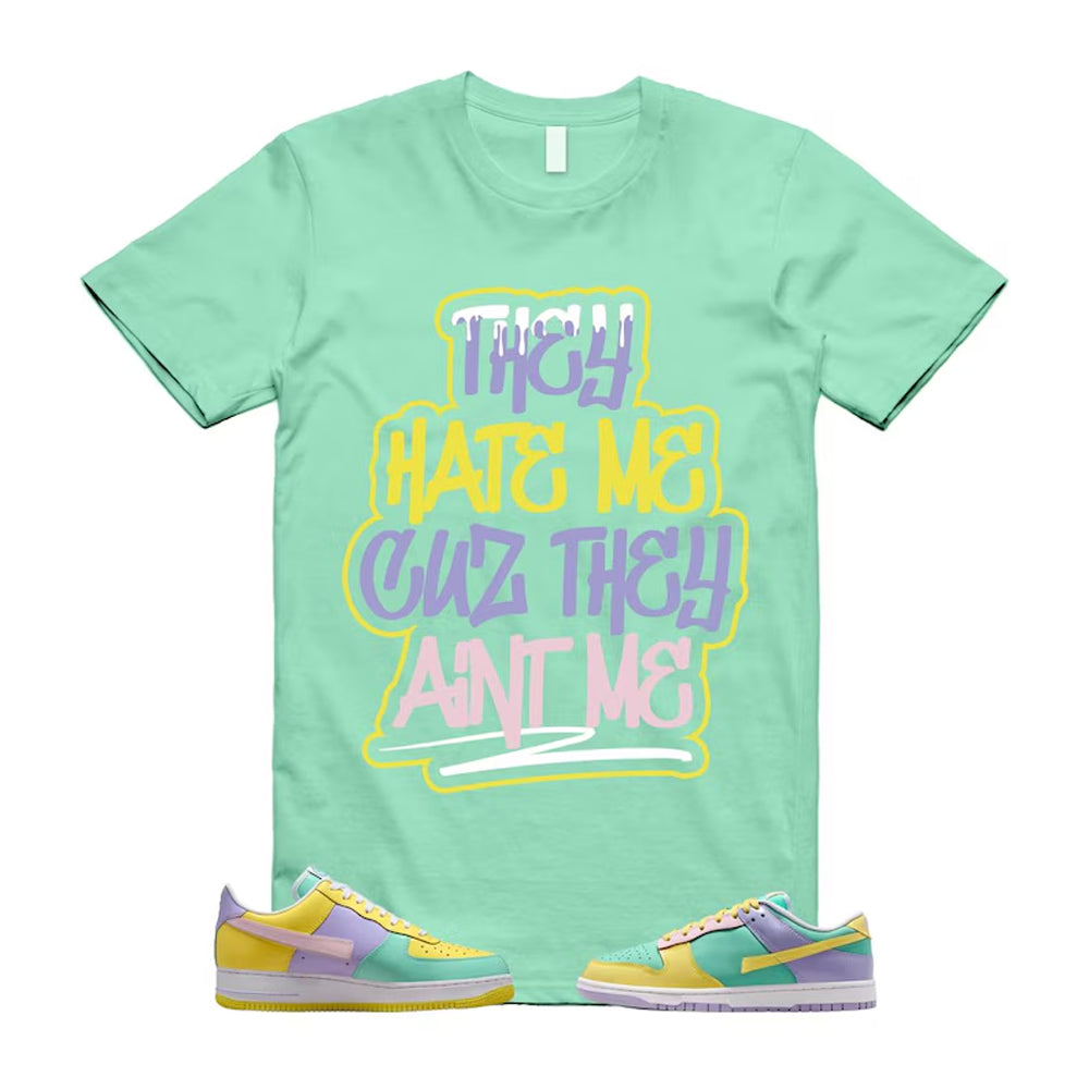 Dunk Easter Air Force 1 Emerald Rise Yellow Pulse Hydrangeas White Pink Foam 2026 Shirt To Match They Hate Me T-Shirt, Match Sneaker Tee