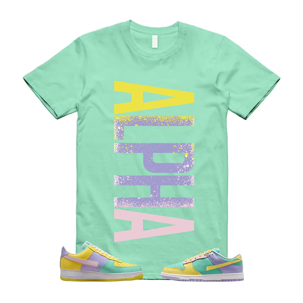 Dunk Easter Air Force 1 Emerald Rise Yellow Pulse Hydrangeas White Pink Foam 2026 Shirt To Match Alpha T-Shirt, Match Sneaker Tee