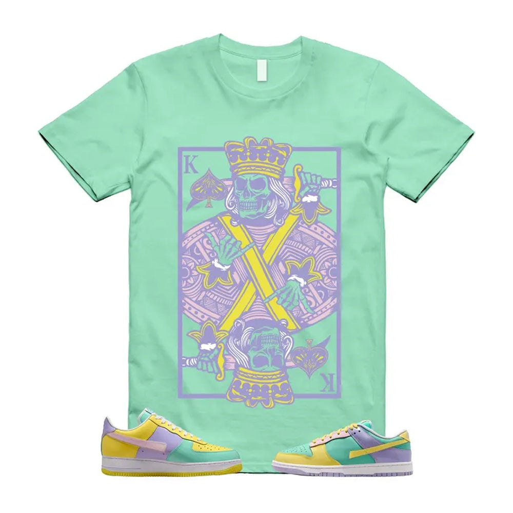 Dunk Easter Air Force 1 Emerald Rise Yellow Pulse Hydrangeas White Pink Foam 2026 Shirt To Match King Card T-Shirt, Match Sneaker Tee