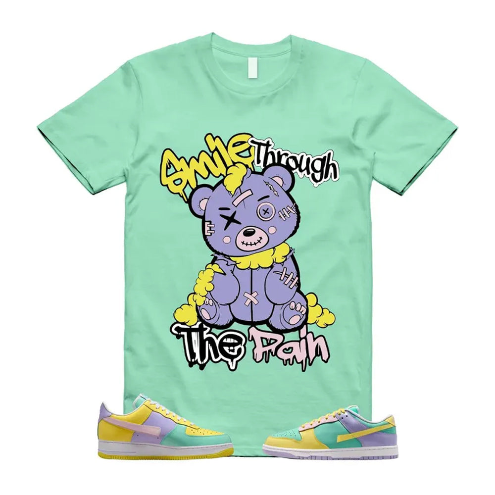 Dunk Easter Air Force 1 Emerald Rise Yellow Pulse Hydrangeas White Pink Foam 2026 Shirt To Match Smile Through The Pain T-Shirt, Match Sneaker Tee
