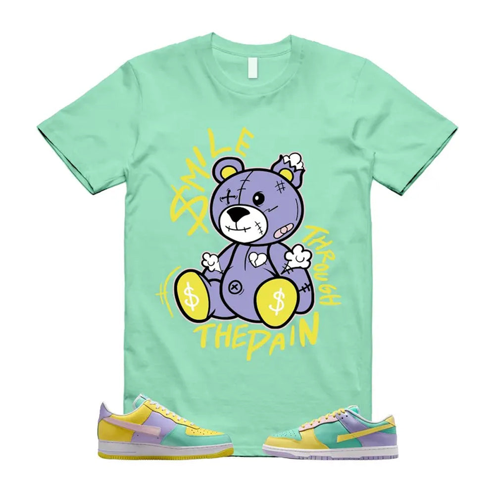 Dunk Easter Air Force 1 Emerald Rise Yellow Pulse Hydrangeas White Pink Foam 2026 Shirt To Match Smile Through The Pain T-Shirt, Match Sneaker Tee
