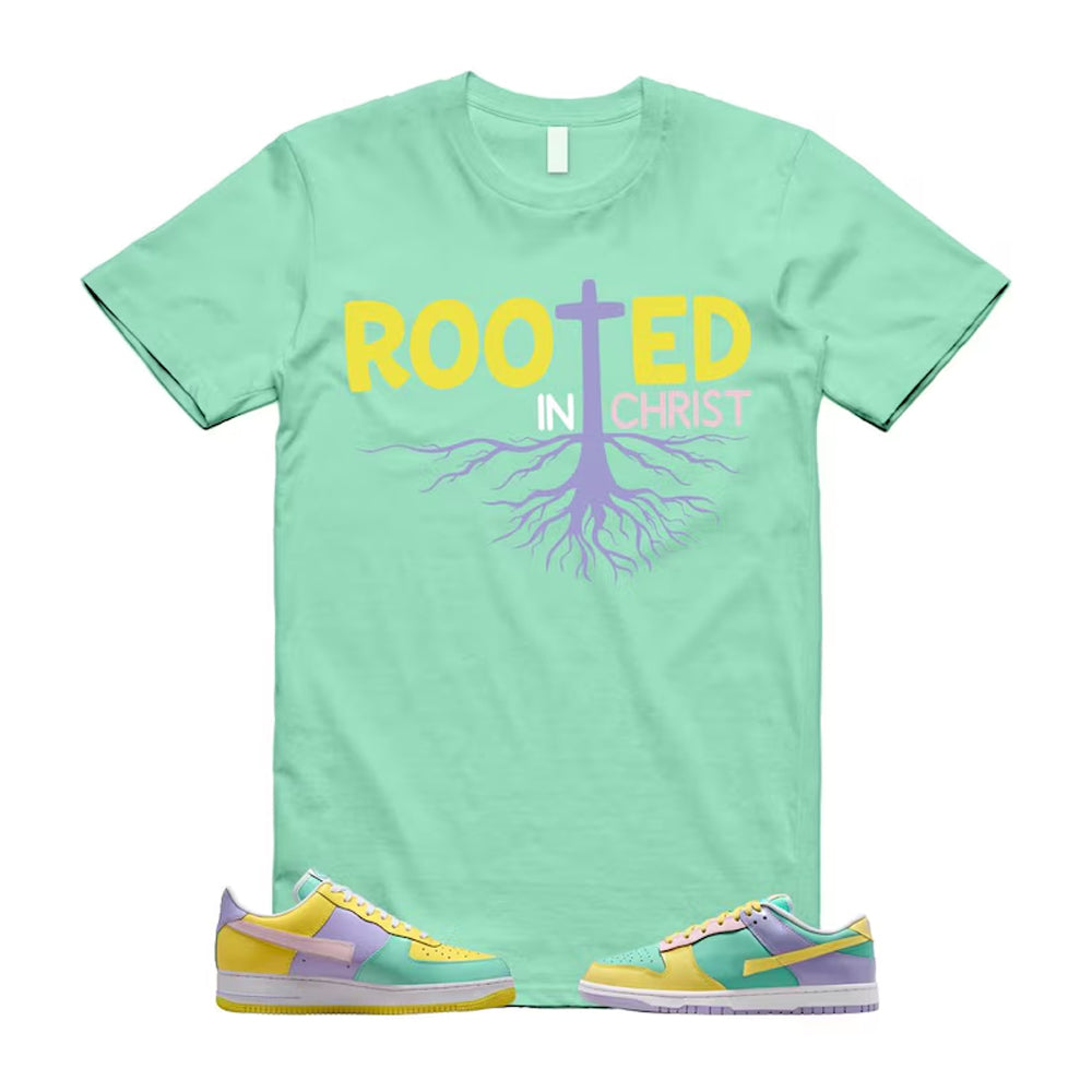 Dunk Easter Air Force 1 Emerald Rise Yellow Pulse Hydrangeas White Pink Foam 2026 Shirt To Match Rooted T-Shirt, Match Sneaker Tee