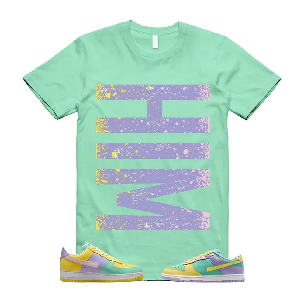 Dunk Easter Air Force 1 Emerald Rise Yellow Pulse Hydrangeas White Pink Foam 2026 Shirt To Match Him T-Shirt, Match Sneaker Tee