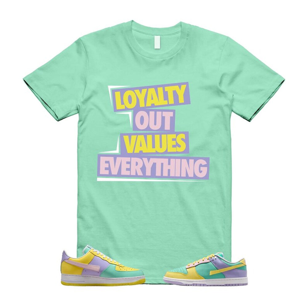 Dunk Easter Air Force 1 Emerald Rise Yellow Pulse Hydrangeas White Pink Foam 2026 Shirt To Match Loyalty T-Shirt, Match Sneaker Tee