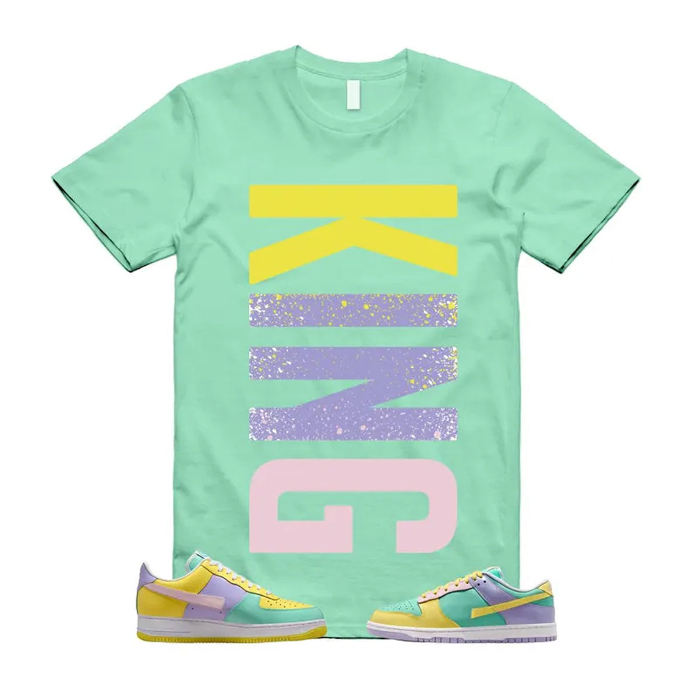 Dunk Easter Air Force 1 Emerald Rise Yellow Pulse Hydrangeas White Pink Foam 2026 Shirt To Match King T-Shirt, Match Sneaker Tee