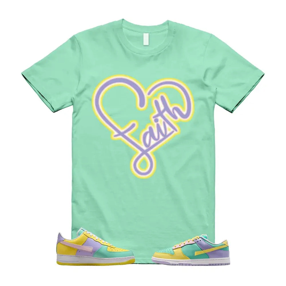 Dunk Easter Air Force 1 Emerald Rise Yellow Pulse Hydrangeas White Pink Foam 2026 Shirt To Match Faith T-Shirt, Match Sneaker Tee