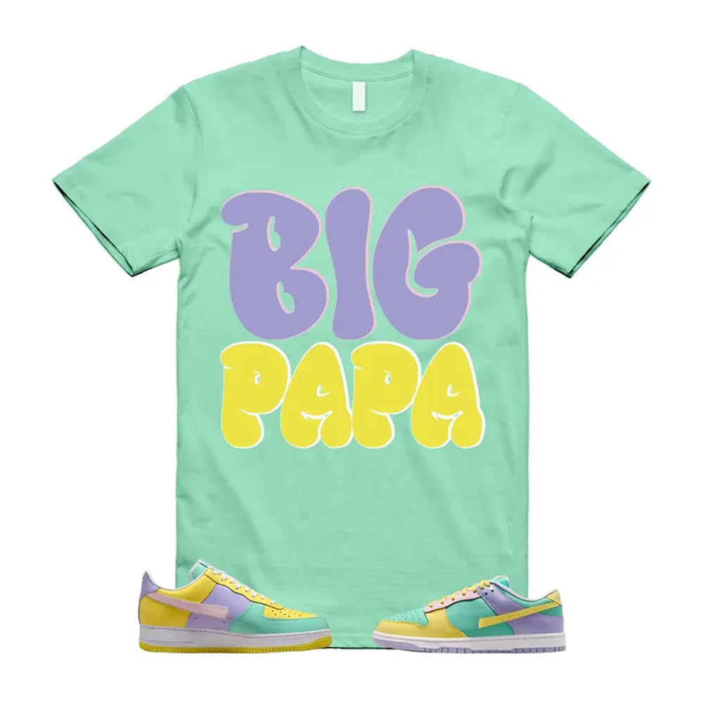 Dunk Easter Air Force 1 Emerald Rise Yellow Pulse Hydrangeas White Pink Foam 2026 Shirt To Match Big Papa T-Shirt, Match Sneaker Tee