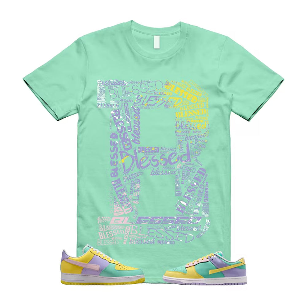 Dunk Easter Air Force 1 Emerald Rise Yellow Pulse Hydrangeas White Pink Foam 2026 Shirt To Match B Blessed T-Shirt, Match Sneaker Tee