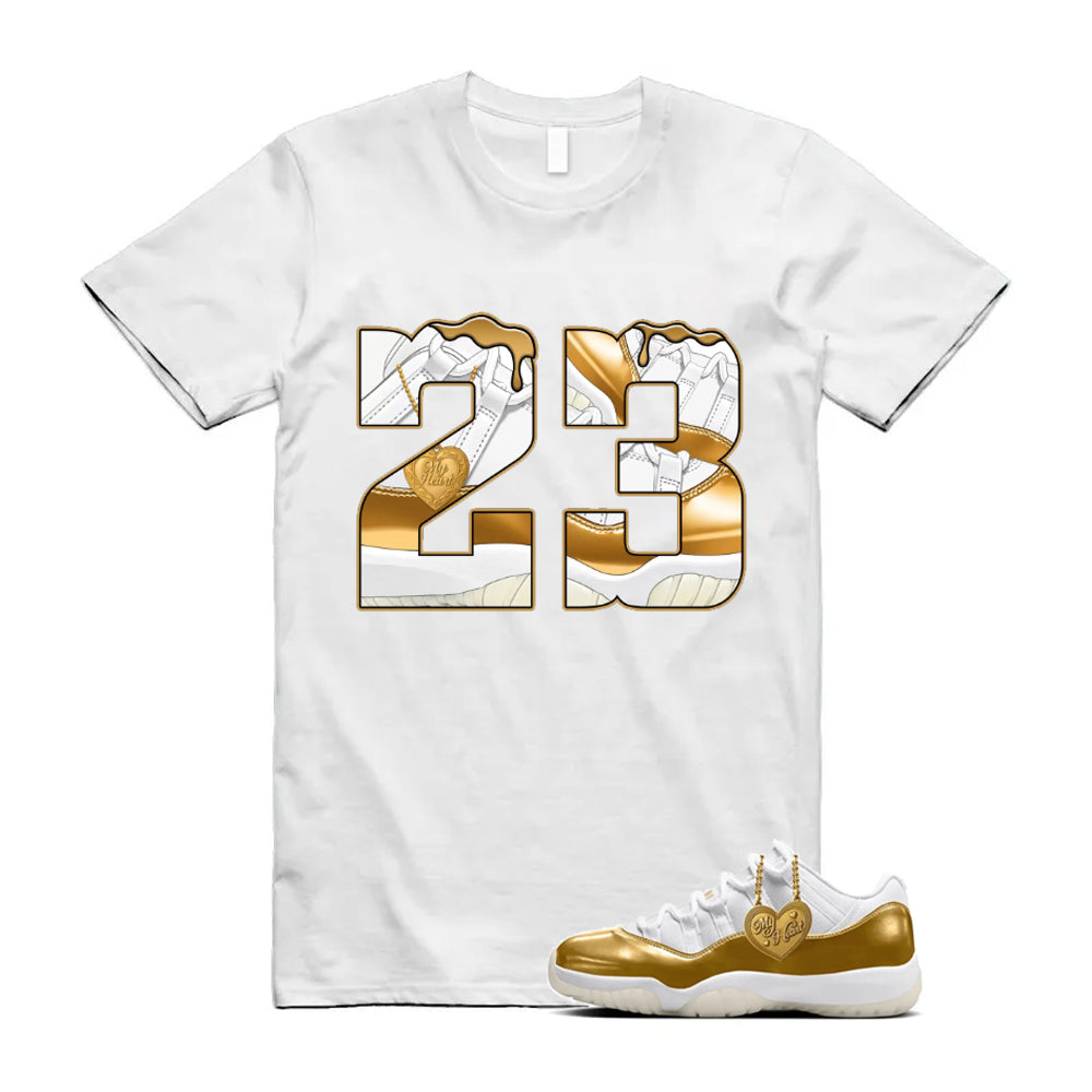 11 Low Mother's Day Gold White 2026 Shirt To Match 23 Label Sneaker T-Shirt, Match Sneaker Tee